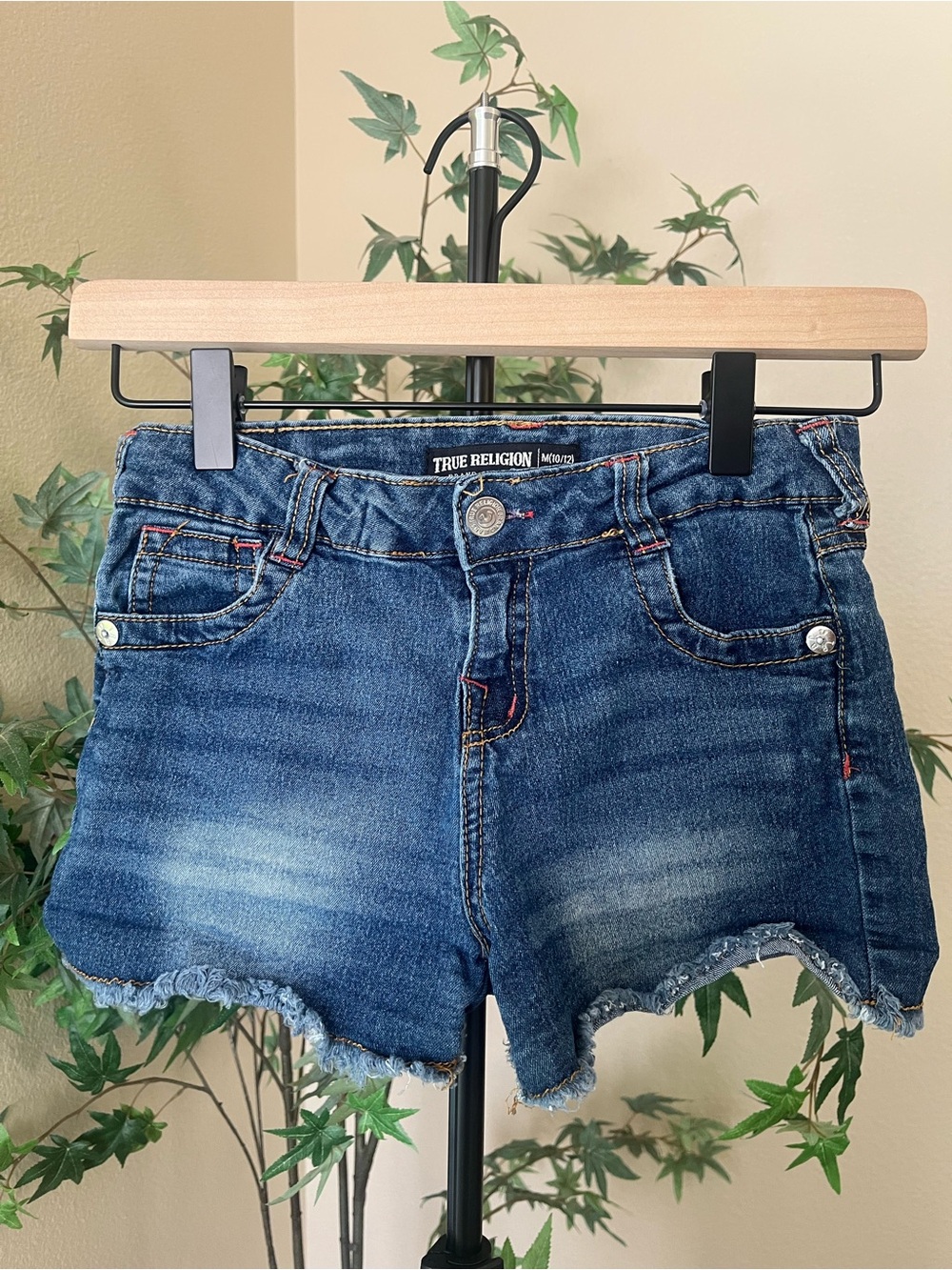 True Religion Girls Denim Cutoff Shorts Size 12